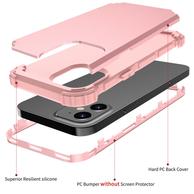 For iPhone 12 mini 3 in 1 Shockproof PC + Silicone Protective Case
