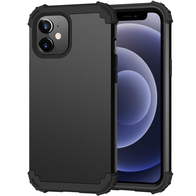 For iPhone 12 mini 3 in 1 Shockproof PC + Silicone Protective Case