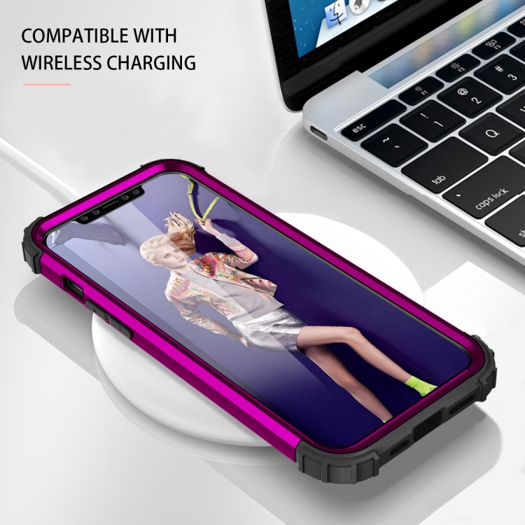 For iPhone 12 mini 3 in 1 Shockproof PC + Silicone Protective Case