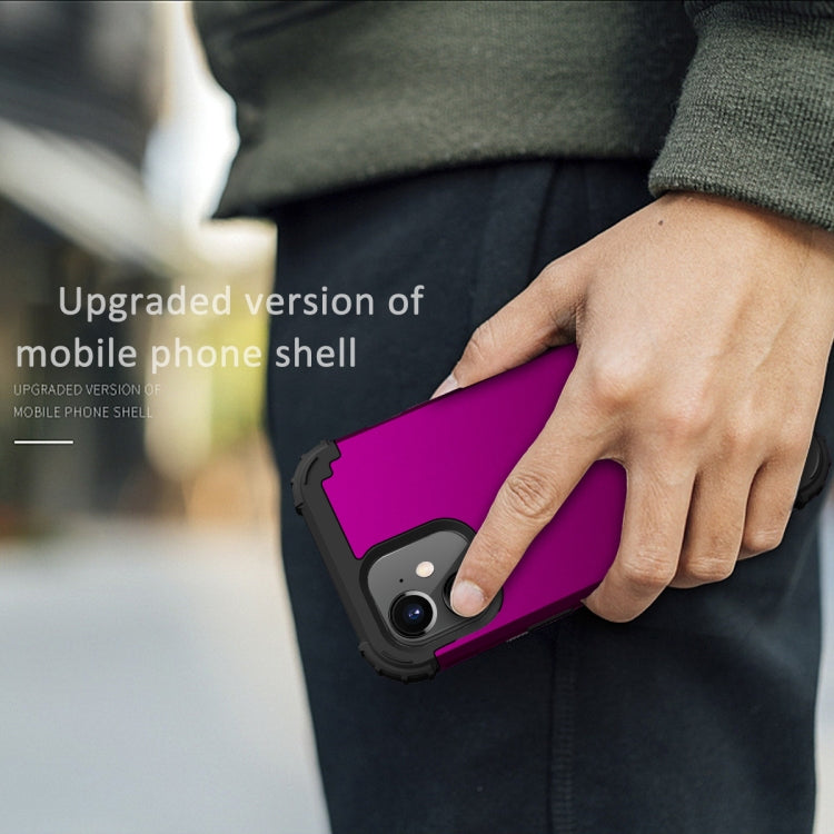 For iPhone 12 mini 3 in 1 Shockproof PC + Silicone Protective Case