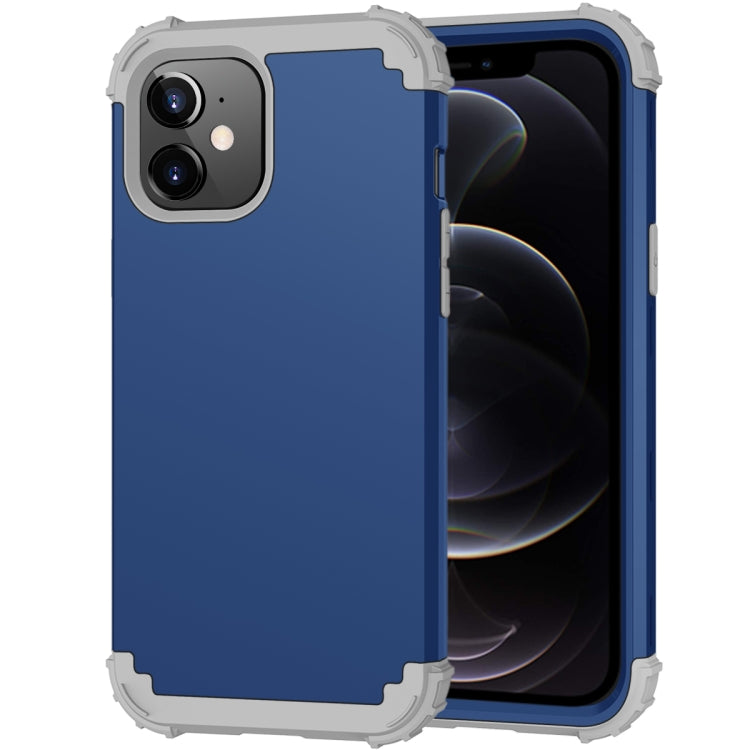 For iPhone 12 / 12 Pro 3 in 1 Shockproof PC + Silicone Protective Case