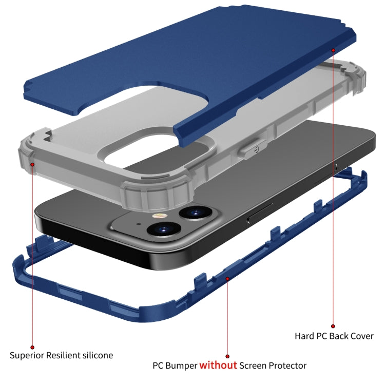 For iPhone 12 / 12 Pro 3 in 1 Shockproof PC + Silicone Protective Case