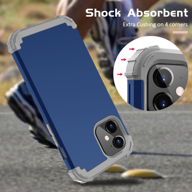 For iPhone 12 / 12 Pro 3 in 1 Shockproof PC + Silicone Protective Case