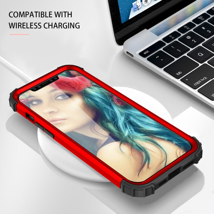 For iPhone 12 / 12 Pro 3 in 1 Shockproof PC + Silicone Protective Case
