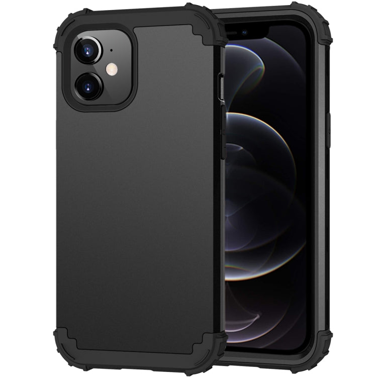 For iPhone 12 / 12 Pro 3 in 1 Shockproof PC + Silicone Protective Case