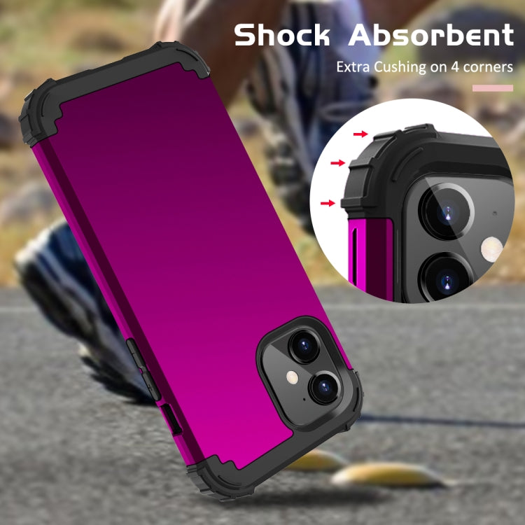 For iPhone 12 / 12 Pro 3 in 1 Shockproof PC + Silicone Protective Case