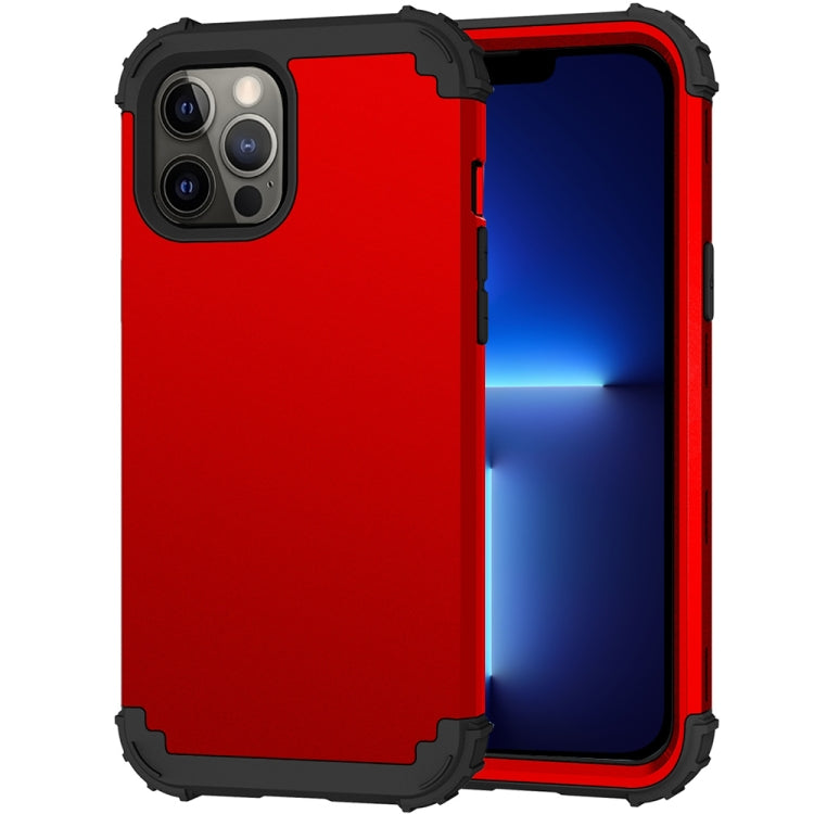 For iPhone 13 Pro Max 3 in 1 Shockproof PC + Silicone Protective Case For iPhone 12 Pro Max