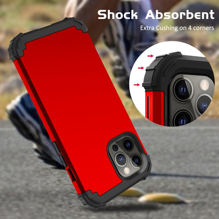 For iPhone 13 Pro Max 3 in 1 Shockproof PC + Silicone Protective Case For iPhone 12 Pro Max