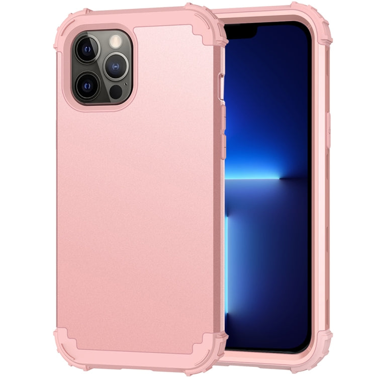 For iPhone 13 Pro Max 3 in 1 Shockproof PC + Silicone Protective Case For iPhone 12 Pro Max