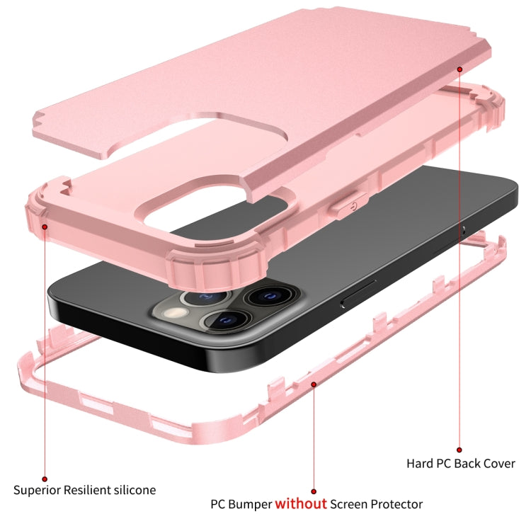 For iPhone 13 Pro Max 3 in 1 Shockproof PC + Silicone Protective Case For iPhone 12 Pro Max