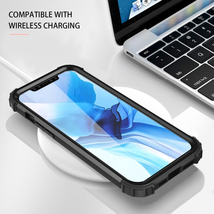 For iPhone 13 Pro Max 3 in 1 Shockproof PC + Silicone Protective Case For iPhone 12 Pro Max
