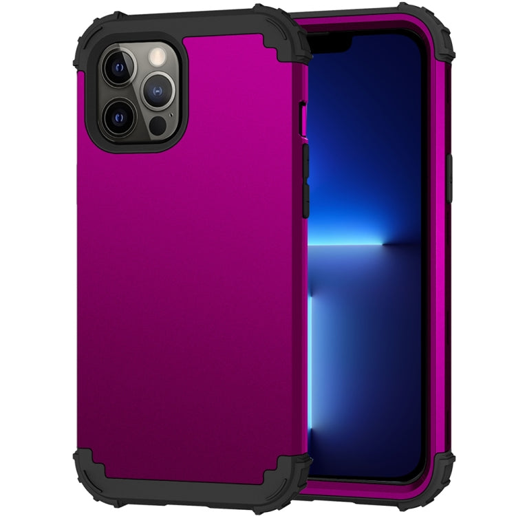 For iPhone 13 Pro Max 3 in 1 Shockproof PC + Silicone Protective Case For iPhone 12 Pro Max