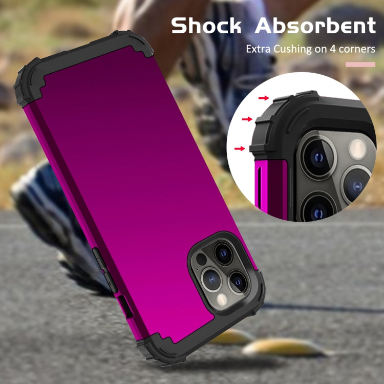 For iPhone 13 Pro Max 3 in 1 Shockproof PC + Silicone Protective Case For iPhone 12 Pro Max