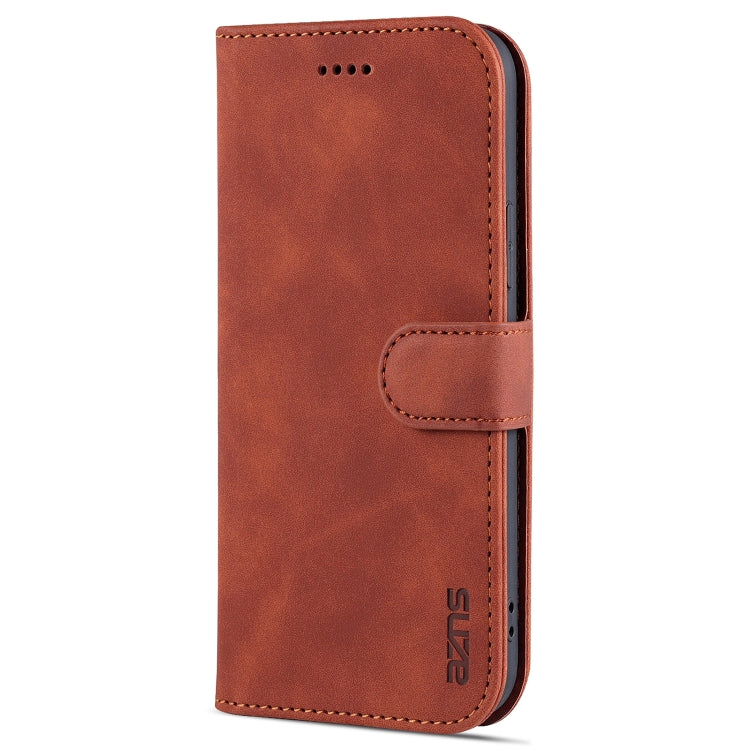 For iPhone 13 AZNS Skin Feel Calf Texture Horizontal Flip Leather Case with Card Slots & Holder & Wallet