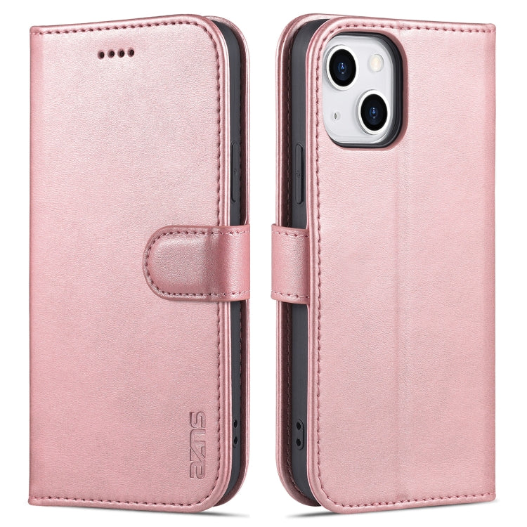 For iPhone 13 AZNS Skin Feel Calf Texture Horizontal Flip Leather Case with Card Slots & Holder & Wallet