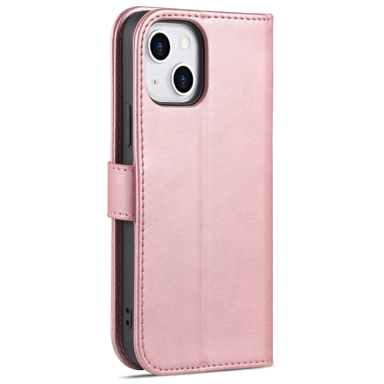 For iPhone 13 AZNS Skin Feel Calf Texture Horizontal Flip Leather Case with Card Slots & Holder & Wallet