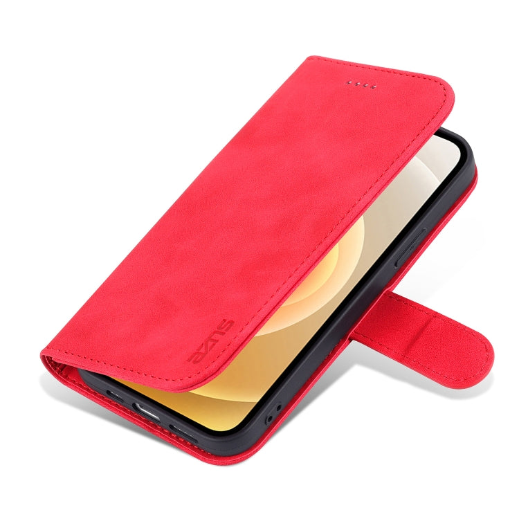 For iPhone 13 AZNS Skin Feel Calf Texture Horizontal Flip Leather Case with Card Slots & Holder & Wallet