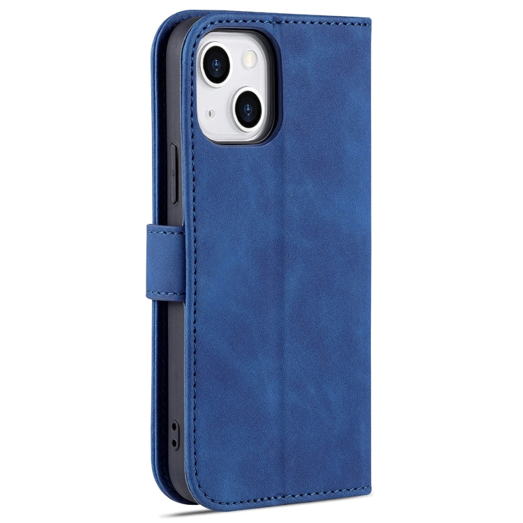 For iPhone 13 AZNS Skin Feel Calf Texture Horizontal Flip Leather Case with Card Slots & Holder & Wallet