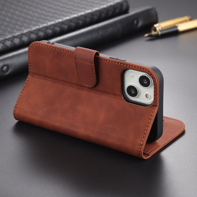 For iPhone 13 AZNS Skin Feel Calf Texture Horizontal Flip Leather Case with Card Slots & Holder & Wallet