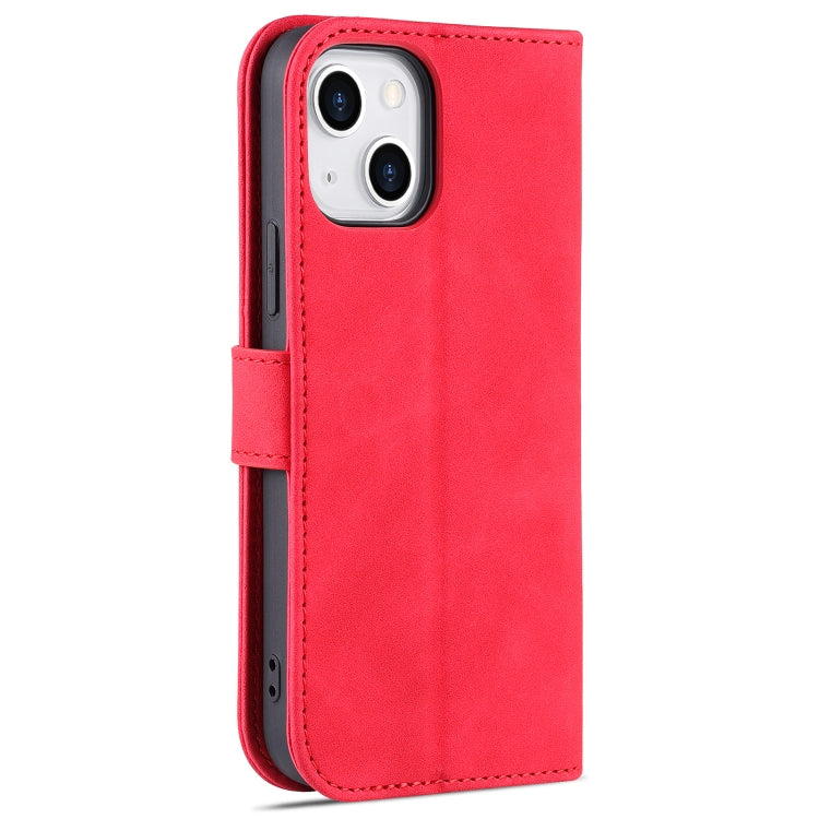 For iPhone 13 mini AZNS Skin Feel Calf Texture Horizontal Flip Leather Case with Card Slots & Holder & Wallet