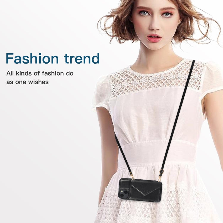 For iPhone 13 mini Multi-functional Cross-body Card Bag TPU+PU Back Cover Case with Holder & Card Slot & Wallet
