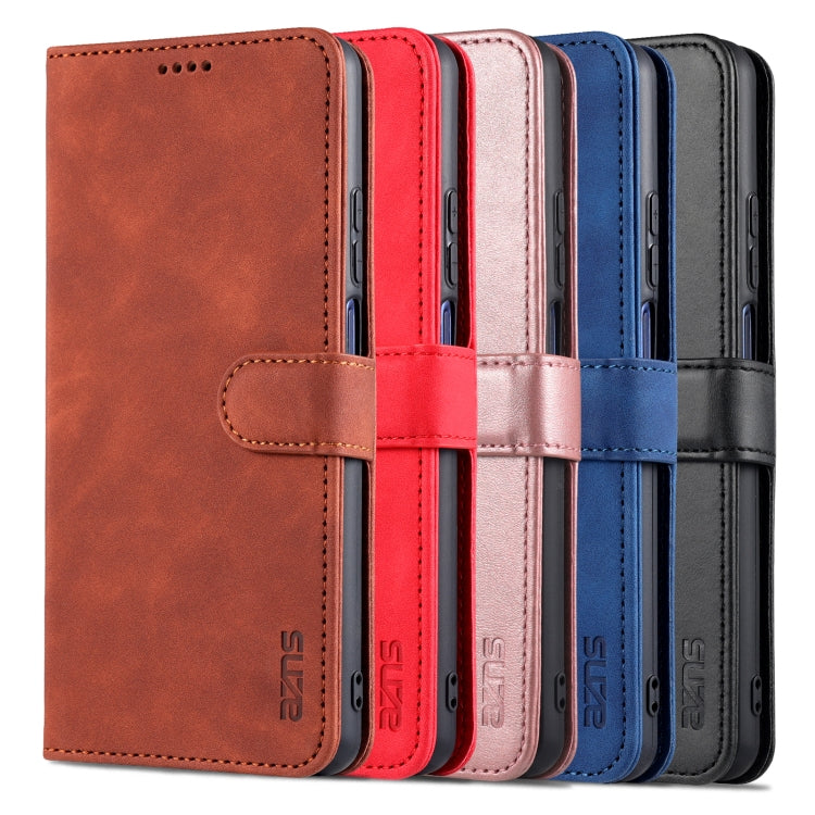 For Xiaomi Redmi Note 9 Pro 5G AZNS Skin Feel Calf Texture Horizontal Flip Leather Case with Card Slots & Holder & Wallet