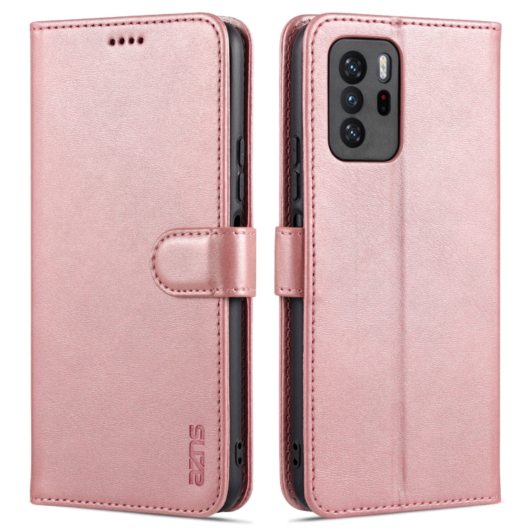 For Xiaomi Redmi Note 10 Pro 5G AZNS Skin Feel Calf Texture Horizontal Flip Leather Case with Card Slots & Holder & Wallet