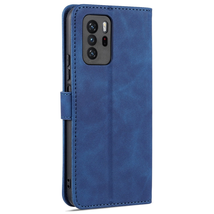 For Xiaomi Redmi Note 10 Pro 5G AZNS Skin Feel Calf Texture Horizontal Flip Leather Case with Card Slots & Holder & Wallet