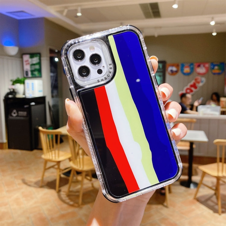 For iPhone 11 Pro Rainbow TPU + PC Glass Shockproof Case