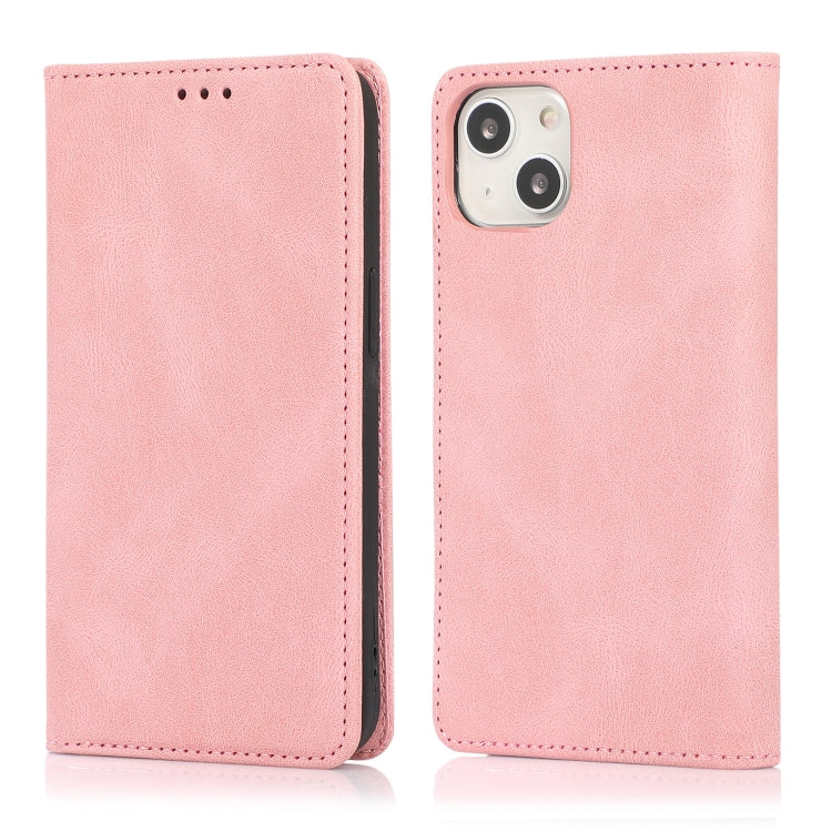 For iPhone 13 mini Strong Magnetic Crazy Horse Texture Horizontal Flip Leather Case with Holder & Card Slots & Wallet