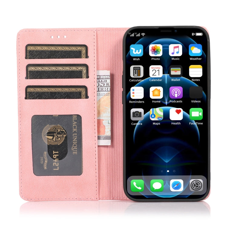 For iPhone 13 mini Strong Magnetic Crazy Horse Texture Horizontal Flip Leather Case with Holder & Card Slots & Wallet