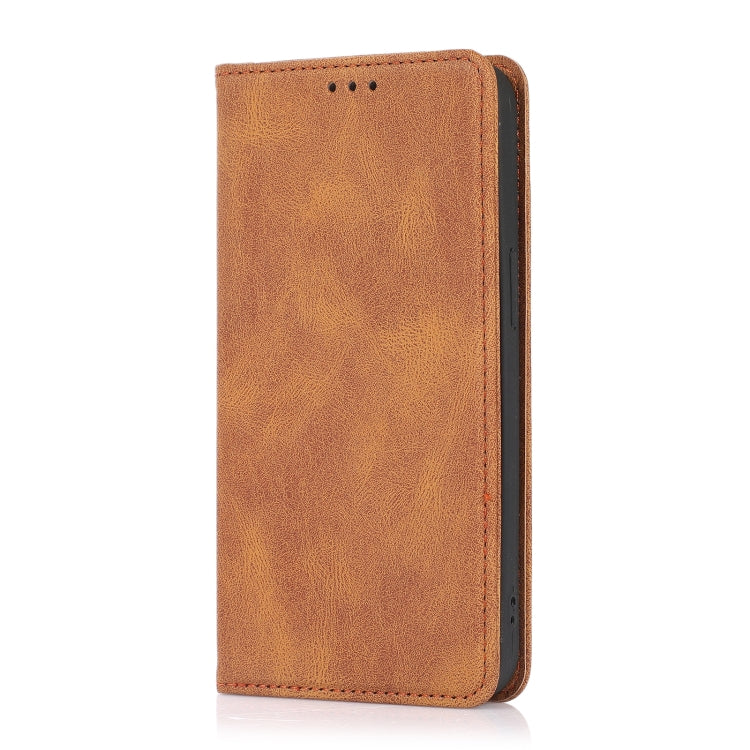 For iPhone 13 mini Strong Magnetic Crazy Horse Texture Horizontal Flip Leather Case with Holder & Card Slots & Wallet