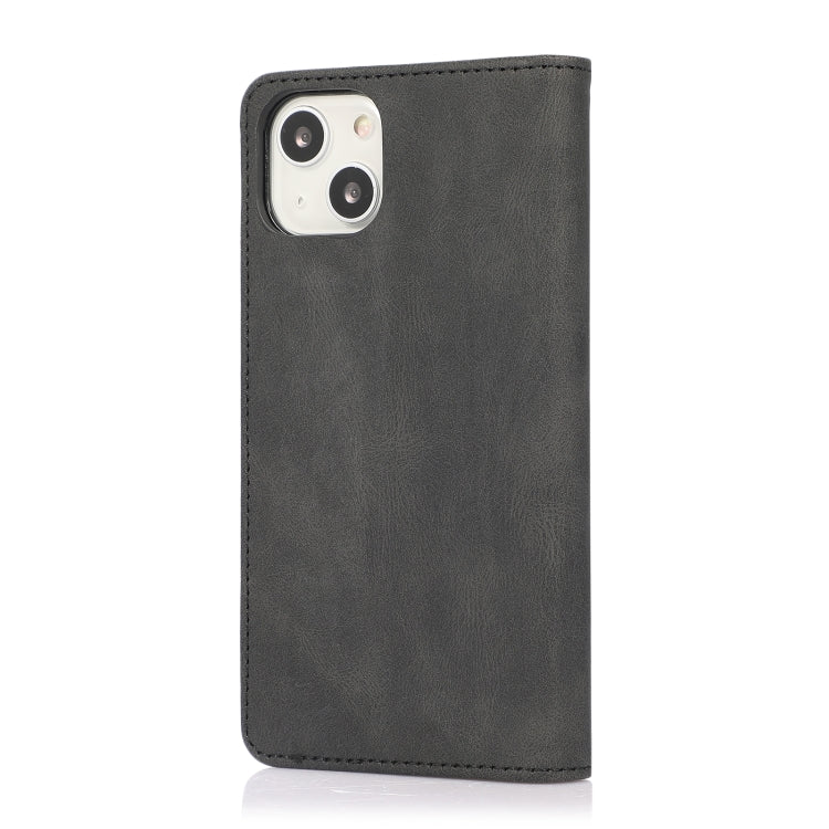 For iPhone 13 mini Strong Magnetic Crazy Horse Texture Horizontal Flip Leather Case with Holder & Card Slots & Wallet
