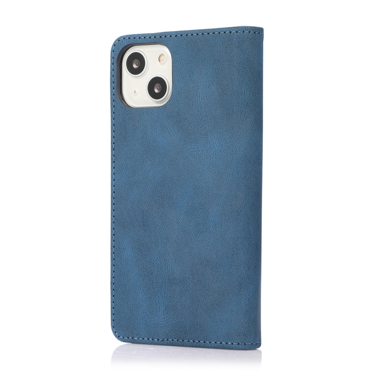 For iPhone 13 Strong Magnetic Crazy Horse Texture Horizontal Flip Leather Case with Holder & Card Slots & Wallet