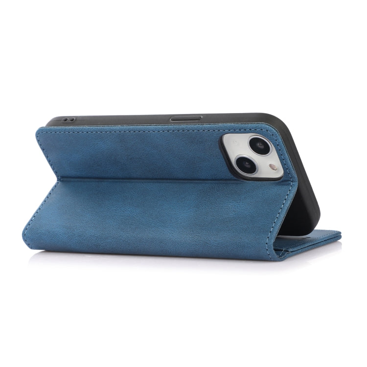 For iPhone 13 Strong Magnetic Crazy Horse Texture Horizontal Flip Leather Case with Holder & Card Slots & Wallet