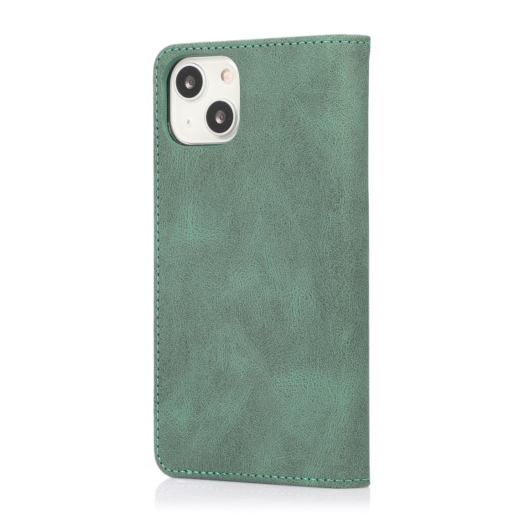 For iPhone 13 Strong Magnetic Crazy Horse Texture Horizontal Flip Leather Case with Holder & Card Slots & Wallet