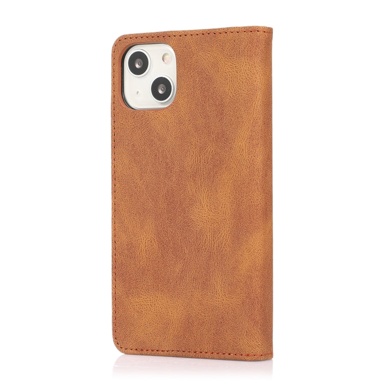 For iPhone 13 Strong Magnetic Crazy Horse Texture Horizontal Flip Leather Case with Holder & Card Slots & Wallet