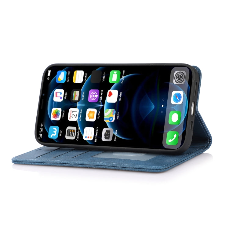 For iPhone 13 Pro Max Strong Magnetic Crazy Horse Texture Horizontal Flip Leather Case with Holder & Card Slots & Wallet