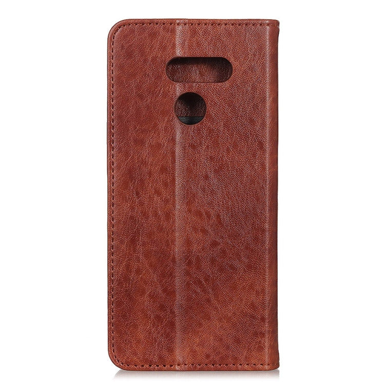 For LG K50S Magnetic Retro Crazy Horse Texture Horizontal Flip Leather Case with Holder & Card Slots
