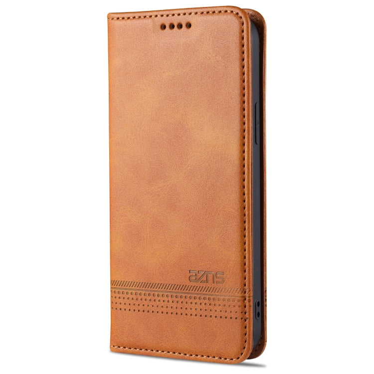 For iPhone 13 Pro AZNS Magnetic Calf Texture Horizontal Flip Leather Case with Card Slots & Holder & Wallet
