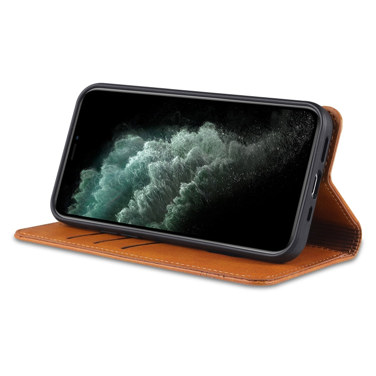 For iPhone 13 Pro Max AZNS Magnetic Calf Texture Horizontal Flip Leather Case with Card Slots & Holder & Wallet