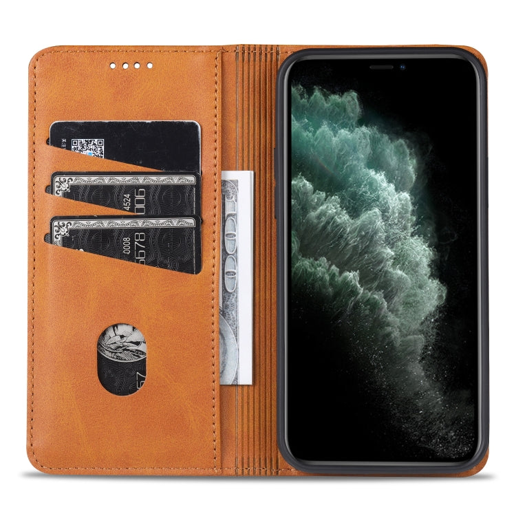 For iPhone 13 Pro Max AZNS Magnetic Calf Texture Horizontal Flip Leather Case with Card Slots & Holder & Wallet