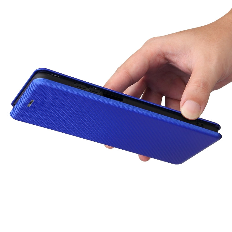 For Motorola Edge 20 Carbon Fiber Texture Horizontal Flip TPU + PC + PU Leather Case with Card Slot