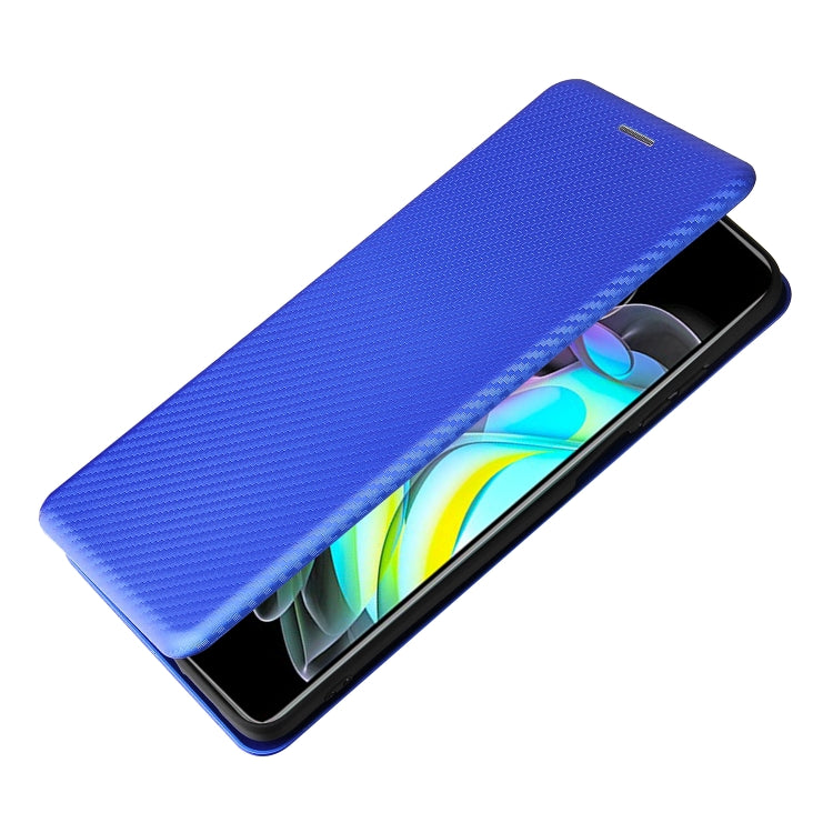 For Motorola Edge 20 Carbon Fiber Texture Horizontal Flip TPU + PC + PU Leather Case with Card Slot