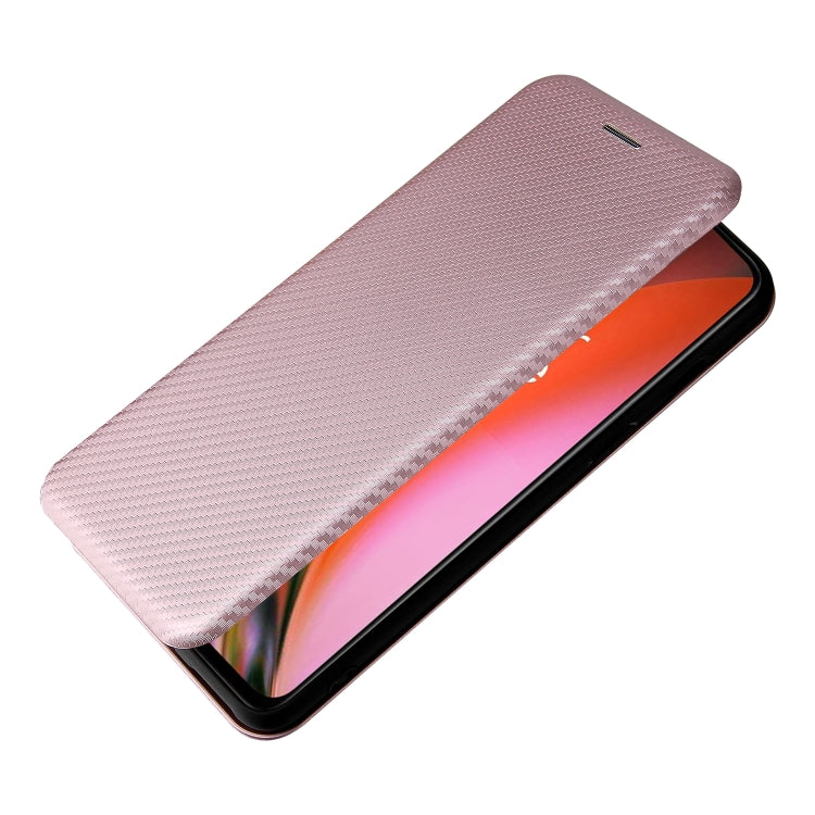 For OnePlus Nord 2 5G Carbon Fiber Texture Horizontal Flip TPU + PC + PU Leather Case with Card Slot