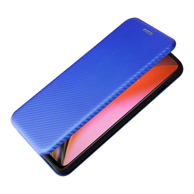 For OnePlus Nord 2 5G Carbon Fiber Texture Horizontal Flip TPU + PC + PU Leather Case with Card Slot