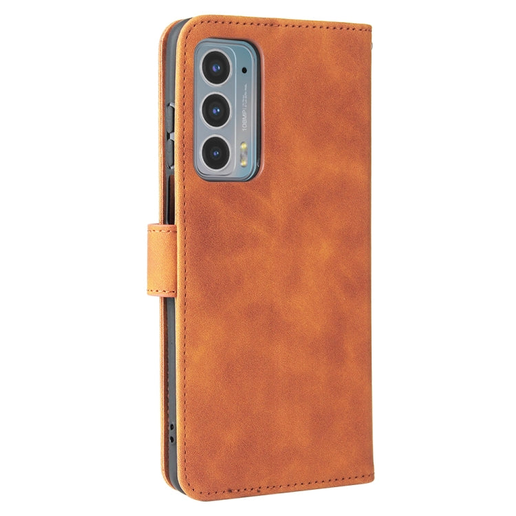 For Motorola Edge 20 Solid Color Skin Feel Magnetic Buckle Horizontal Flip Calf Texture PU Leather Case with Holder & Card Slots & Wallet