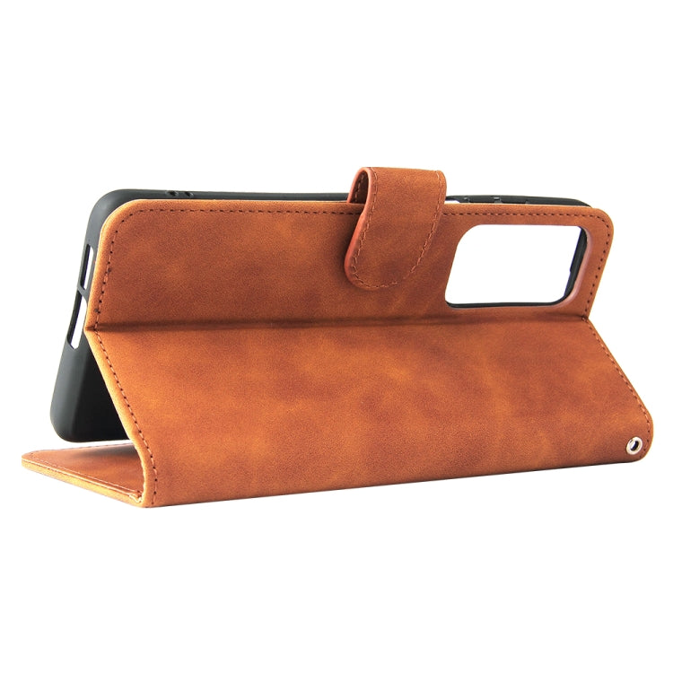 For Motorola Edge 20 Solid Color Skin Feel Magnetic Buckle Horizontal Flip Calf Texture PU Leather Case with Holder & Card Slots & Wallet