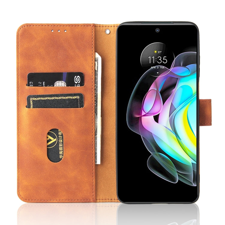 For Motorola Edge 20 Solid Color Skin Feel Magnetic Buckle Horizontal Flip Calf Texture PU Leather Case with Holder & Card Slots & Wallet