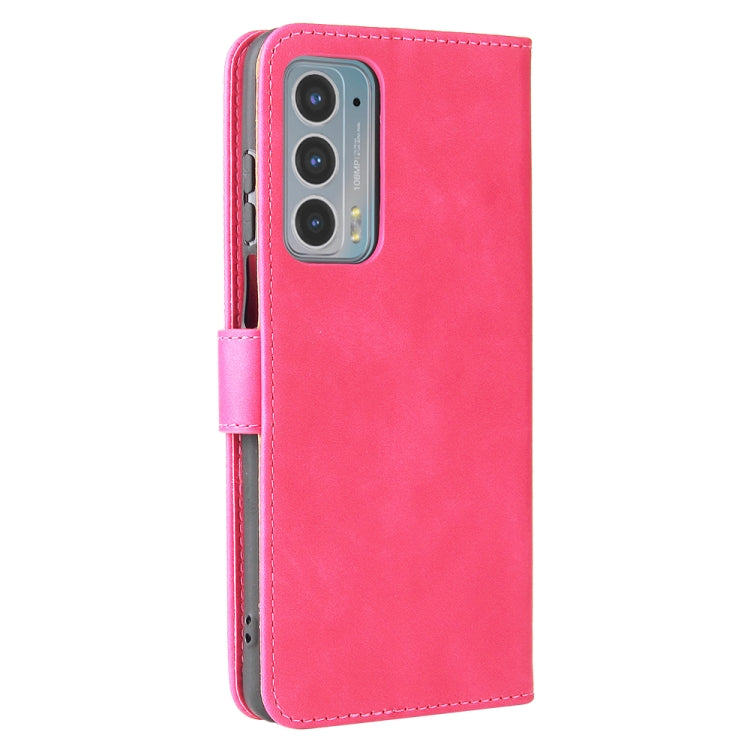 For Motorola Edge 20 Solid Color Skin Feel Magnetic Buckle Horizontal Flip Calf Texture PU Leather Case with Holder & Card Slots & Wallet